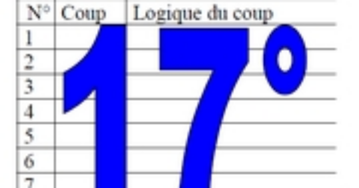 17° diagosudoku, avec la solution du seizième