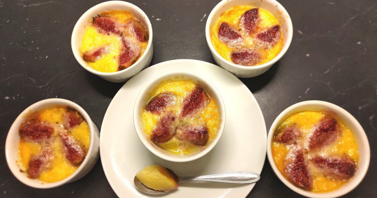 Flans à la semoule aux figues - Recette en vidéo