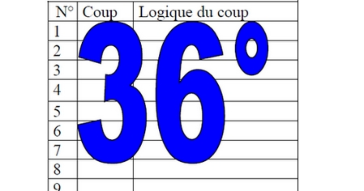 36° diagosudoku, avec la solution du trente-cinquième