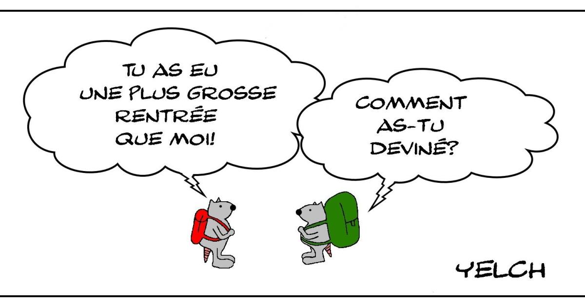 grosse rentrée pour certains , petite rentrée pour d'autres