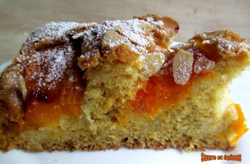 Gâteau nuage amandes et abricots