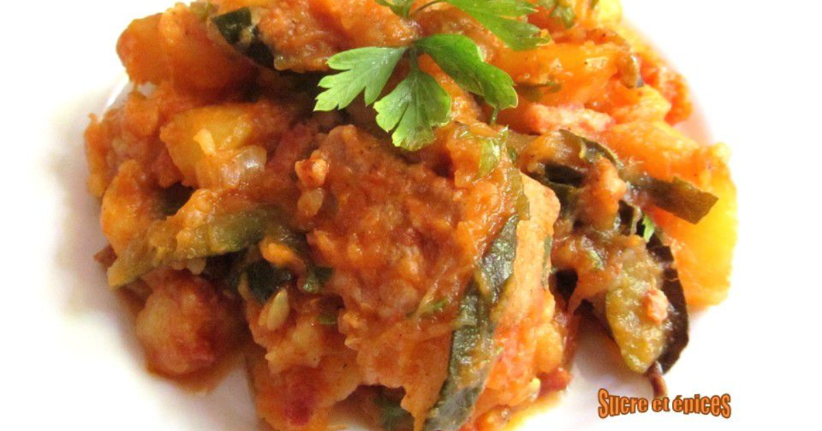 Ragoût de porc aux pommes de terre et courgettes
