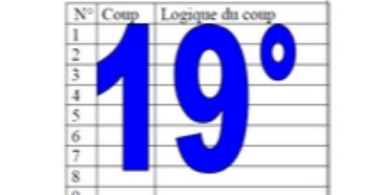 19° diagosudoku, avec la solution du dix-huitième