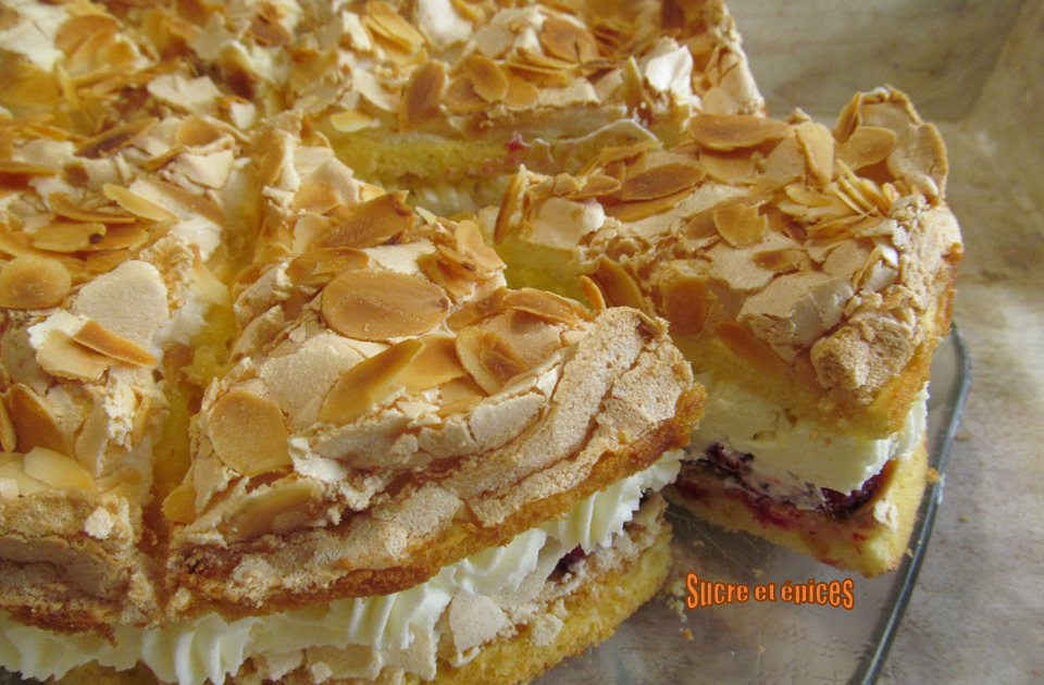 Gâteau allemand Himmelstorte aux framboises
