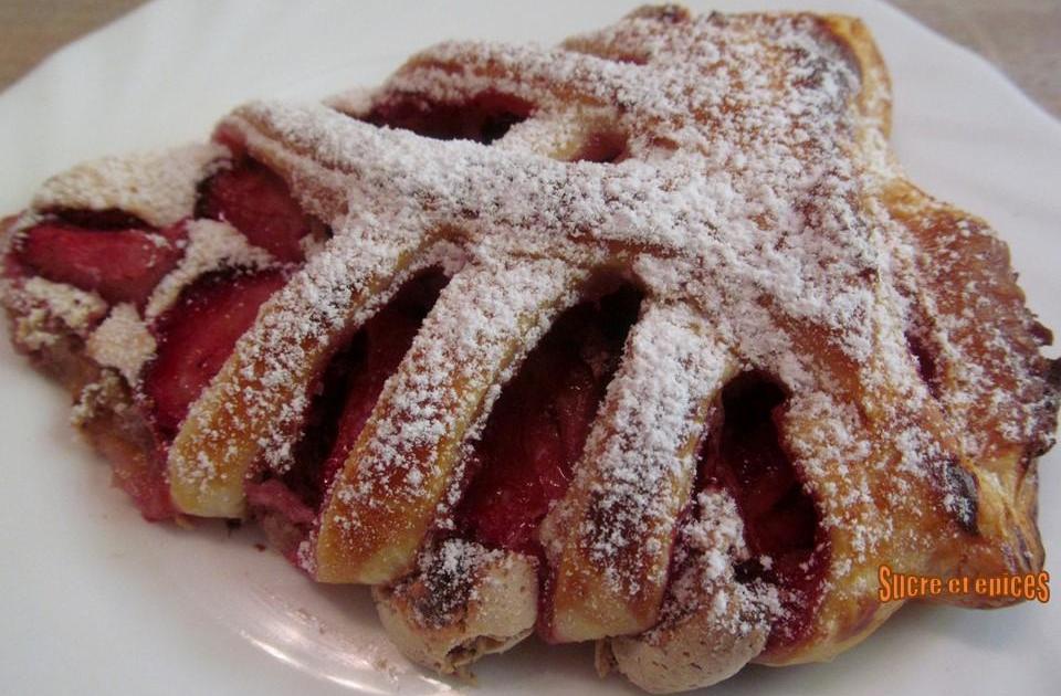Feuilletés tressés aux fraises - Recette en vidéo