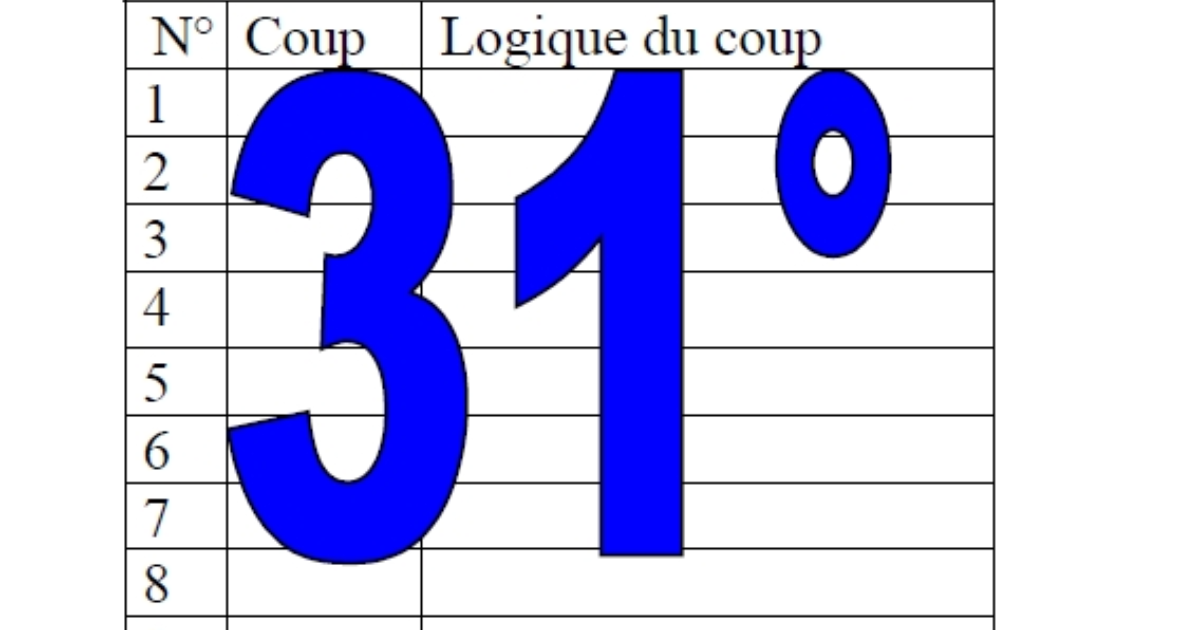 31° diagosudoku, avec les solutions du trentième