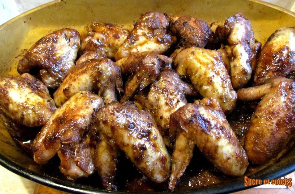 Ailes de poulet confites aux épices