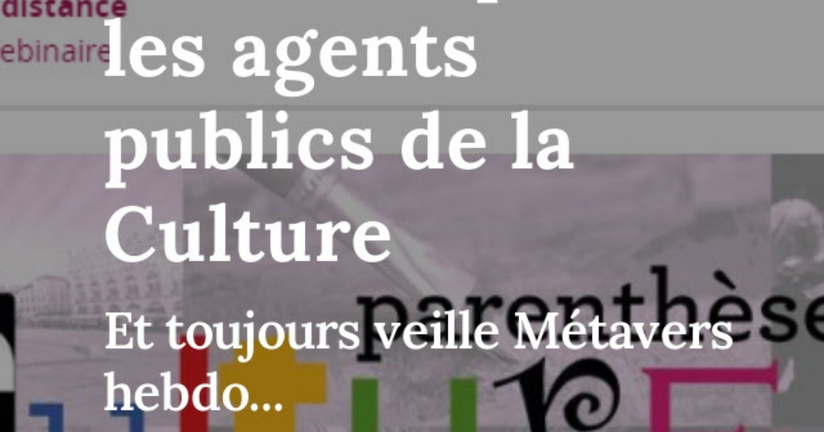Métavers pour les agents publics de la Culture