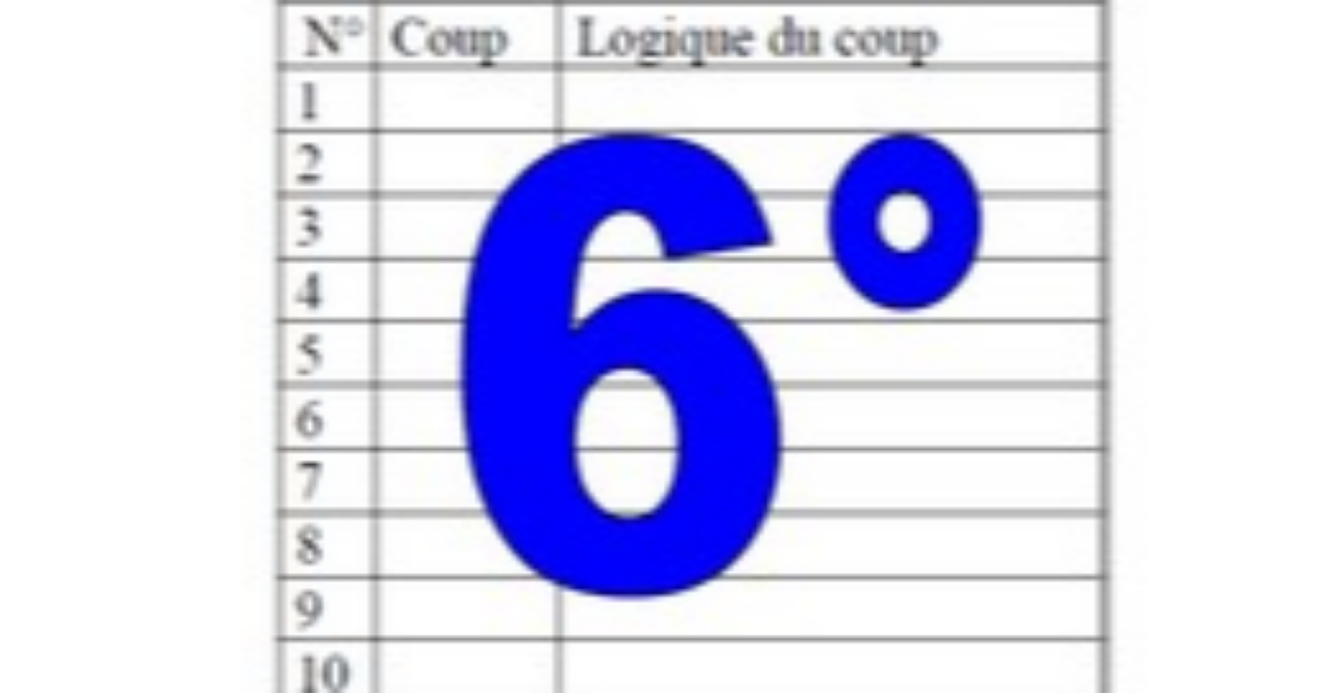 6° diagosudoku, avec la solution du cinquième