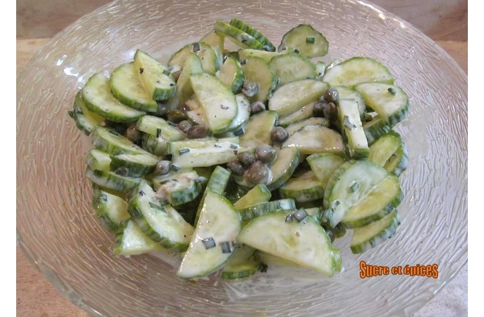 Salade de concombre et câpres au yaourt