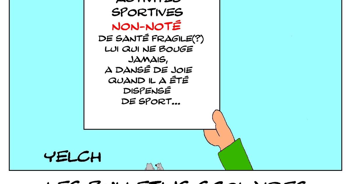 les bulletins scolaires de Balkany : activités sportives
