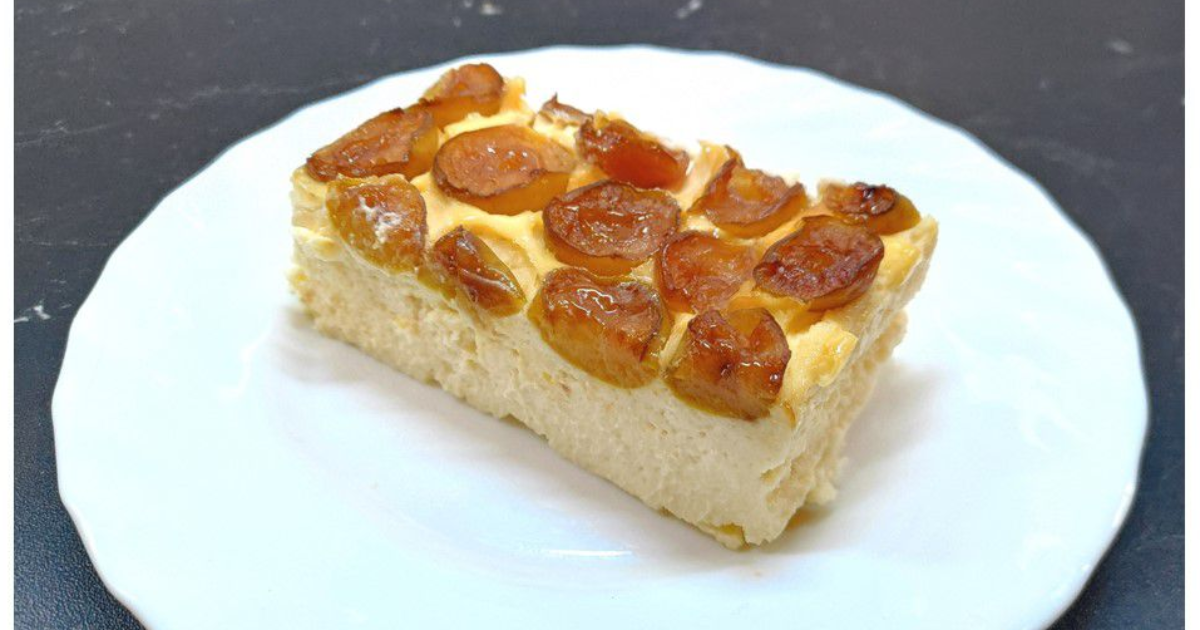 Cheesecake sans pâte aux mirabelles (sans gluten) - Recette en vidéo