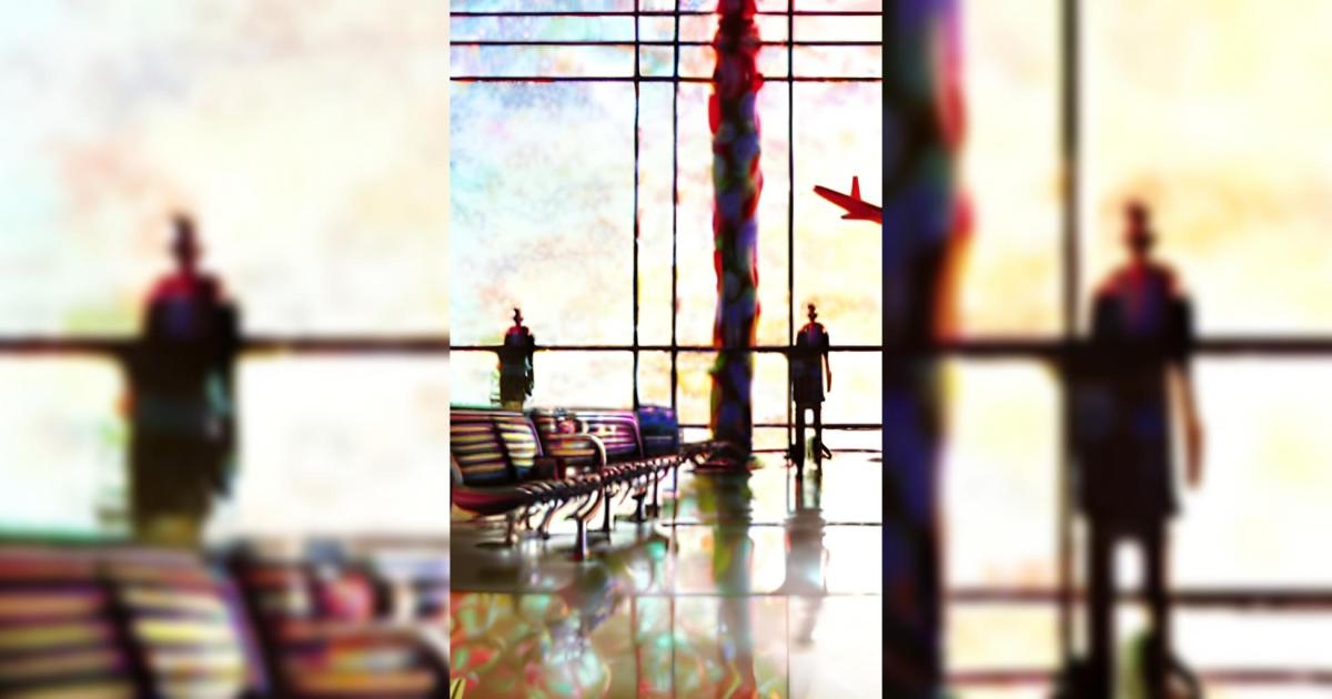 Goodbye at the airport