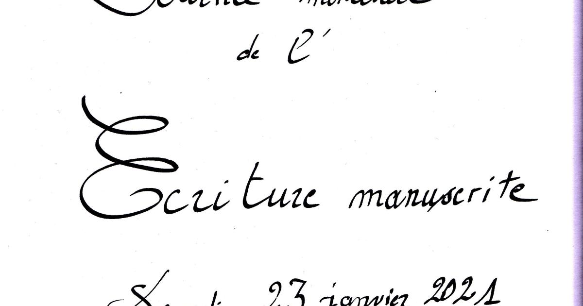 JOURNÉE MONDIALE DE L’ÉCRITURE MANUSCRITE :  l’occasion de redécouvrir le plaisir du crissement de la plume sur le papier