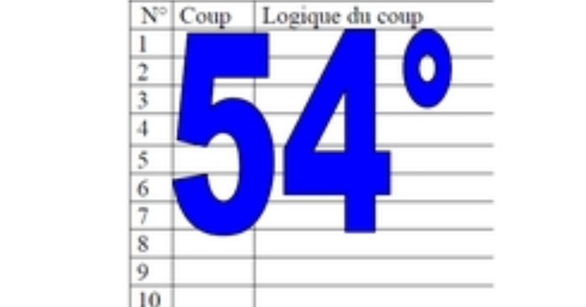 54° diagosudoku, avec la solution du cinquante-troisième