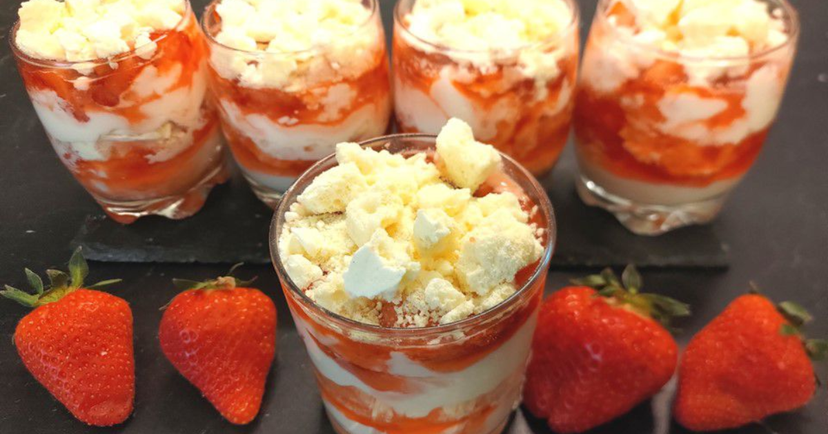 Verrines Eton Mess aux fraises - Recette en vidéo