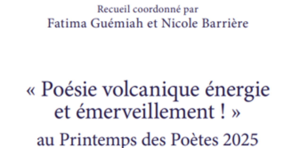 Sortie du Recueil de Poésie d'Orient