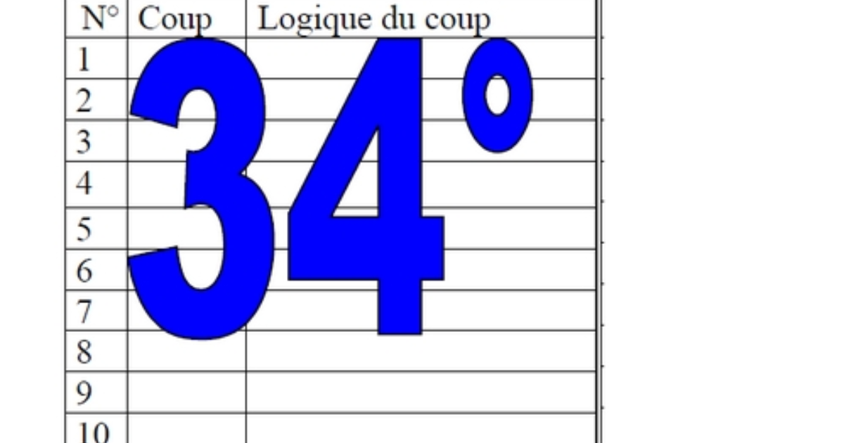 34° diagosudoku, avec la solution du trente-troisième