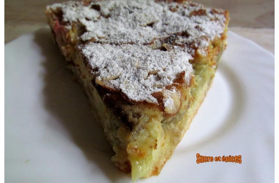Tarte facile rhubarbe et amandes