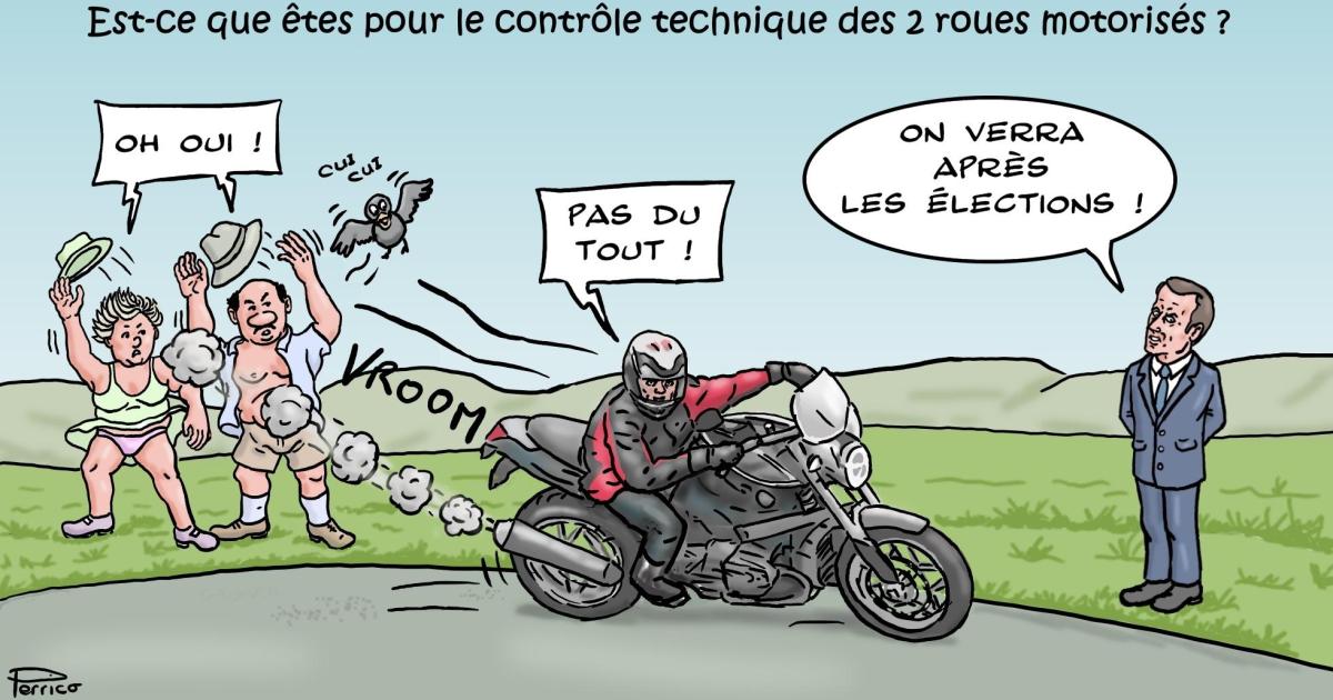 Macron et le contrôle technique des 2 roues motorisés