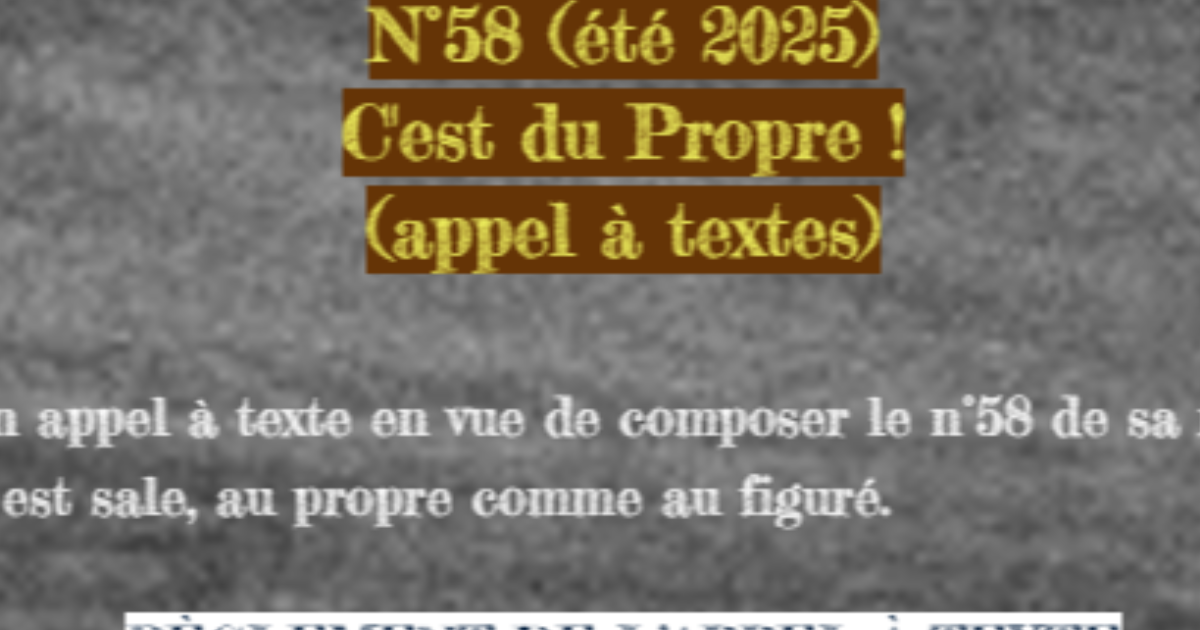 Revue BIGORNETTE : AT "C'est du propre !"
