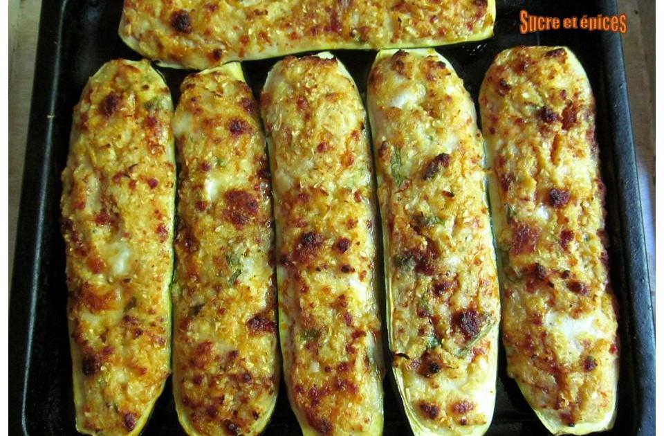 Courgettes farcies au chorizo et mozzarella