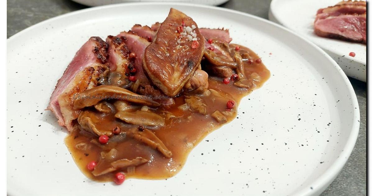 Magret de canard Rossini aux cèpes.