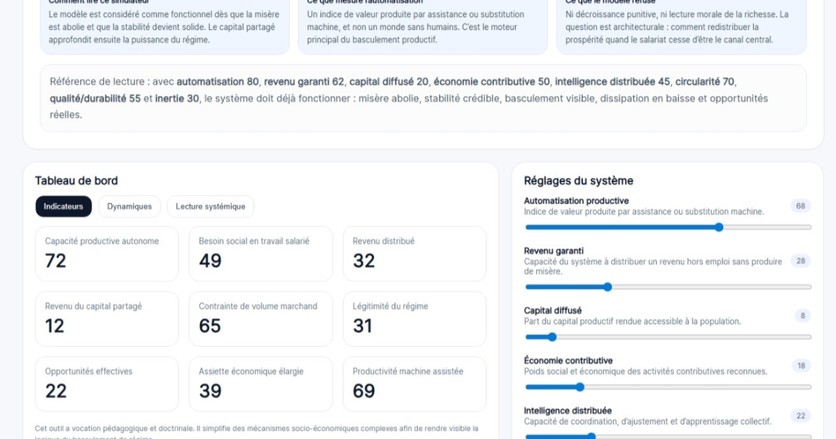 Simulateur de transition