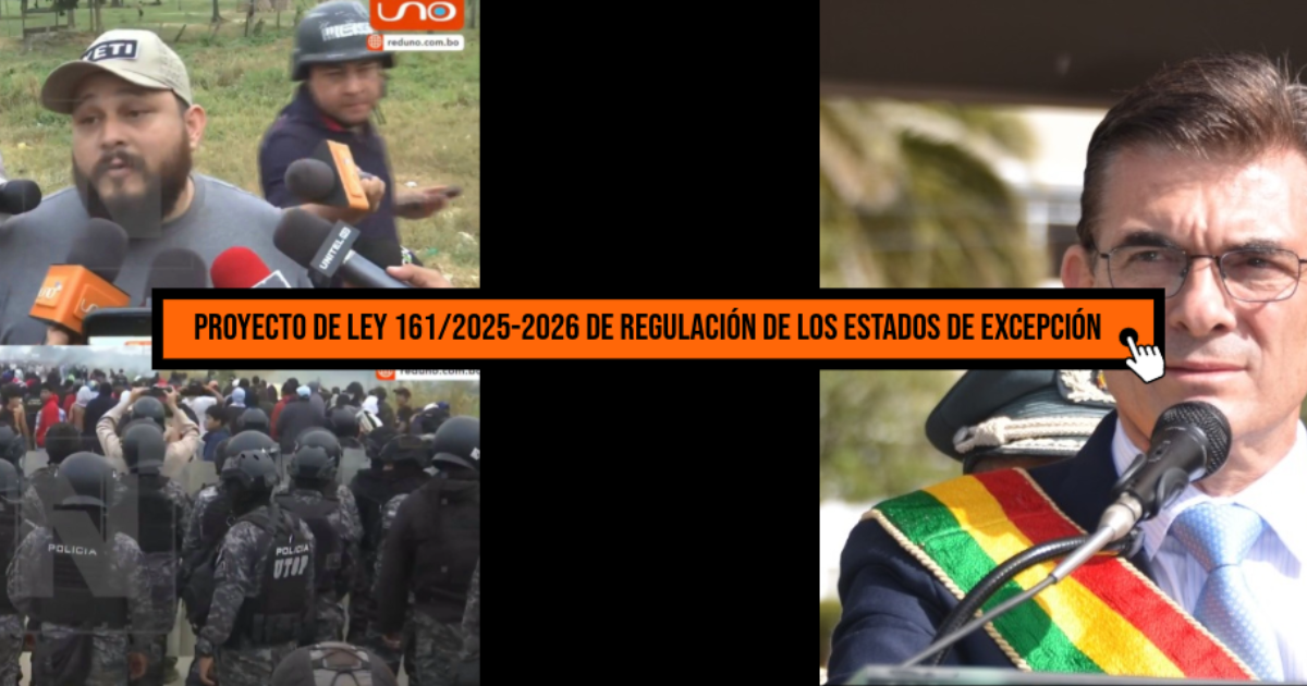 El presidente boliviano ante un escenario de riesgo por ley inconclusa que implica a Policías, militares y civiles paramilitares