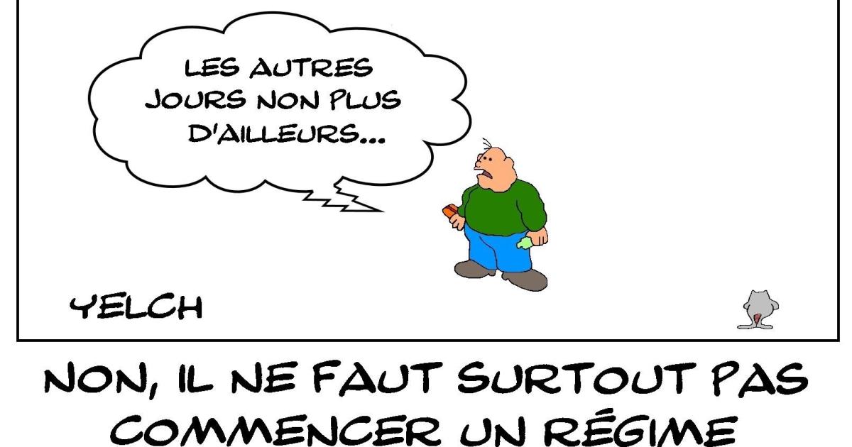 Non , il ne faut pas commencer un régime le lundi...