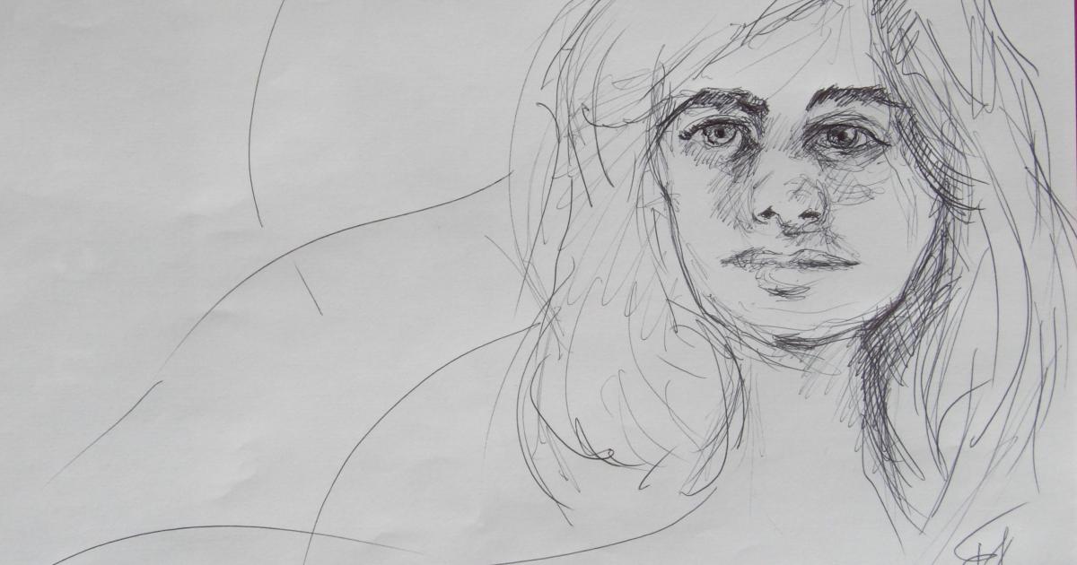 Dessins d'après les screen test d'Andy Warhol  shot between 1963 and 1966 -2 - Ann Buchanan