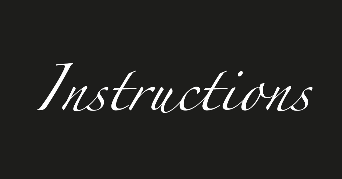 Instructions