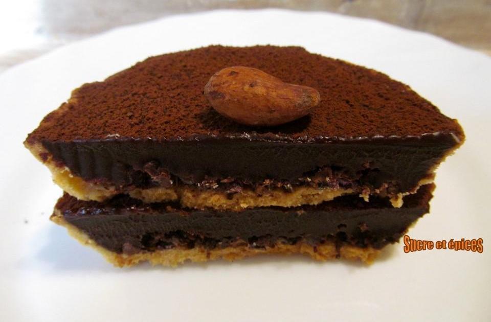 Tartelettes au chocolat et fèves de cacao