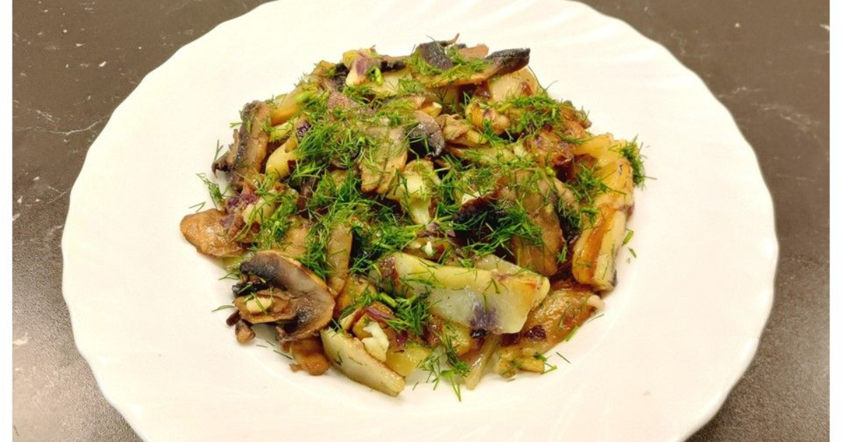 Pommes de terre sautées aux champignons