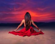 Sa robe rouge autour