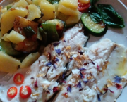 Branzino di laguna ai fiori di campo