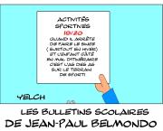 les bulletins scolaires de Jean-Paul Belmondo : activités sportives