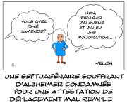 Alzheimer et attestation de sortie
