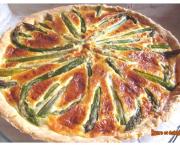Tarte aux asperges vertes, Caprice des Anges, parmesan et origan