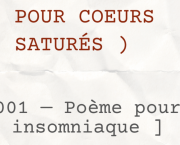 [ #001 — Poème pour un insomniaque ]