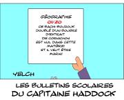 les bulletins scolaires du Capitaine Haddock : géographie