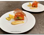 Avocat aux crevettes façon Sushi rolls
