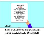 les bulletins scolaires de Carla Bruni : histoire