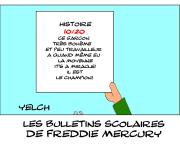 les bulletins scolaires de Freddie Mercury : histoire