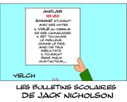 les bulletins de Jack Nicholson : anglais