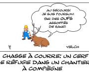 Chasse à courre sur un chantier