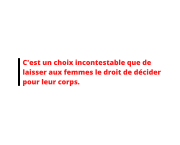 Un choix incontestable