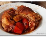 Poulet basquaise au jambon de Bayonne.
