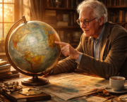 De son vieux bureau...