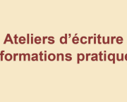 Prochaines dates des ateliers d'écriture Bernard Zirnhelt en Seine-et-Marne